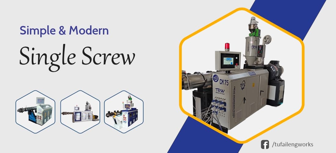 Pipe extrusion machinery line
